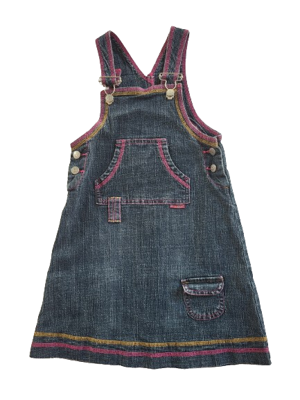 Robe salopette en jean 4 ans