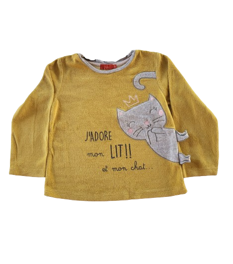 Pyjama jaune et gris 4 ans