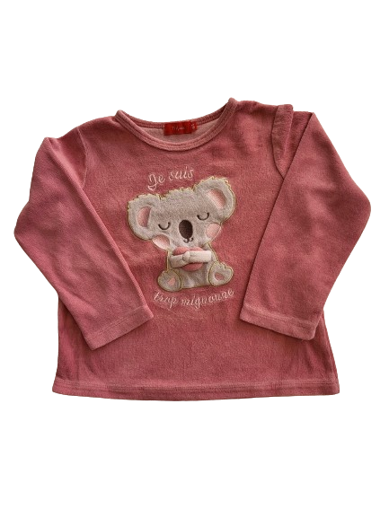 Haut de pyjama rose 4 ans