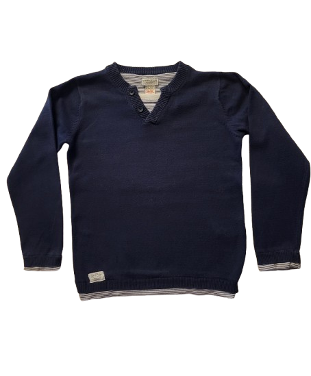 Pull bleu en maille 6 ans