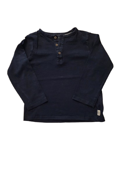 Tee-shirt bleu manches longues 3 ans