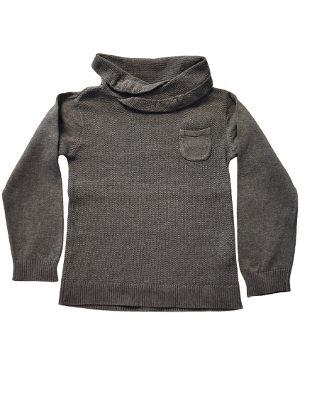 Pull gris en maille 5 ans