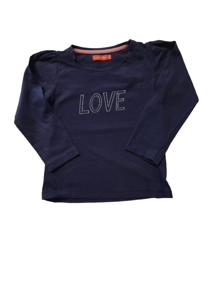 Tee-shirt bleu manches longues 5 ans