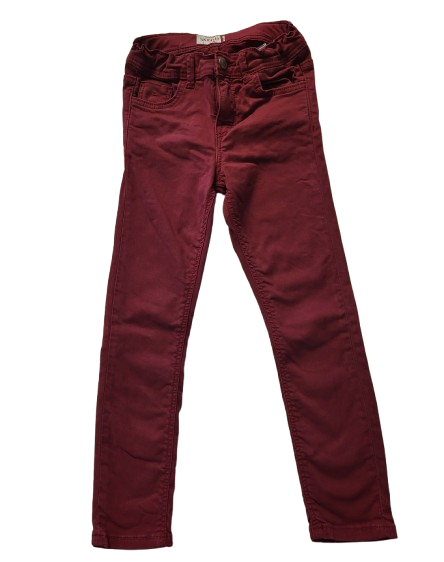 Pantalon skinny bordeaux 7 ans