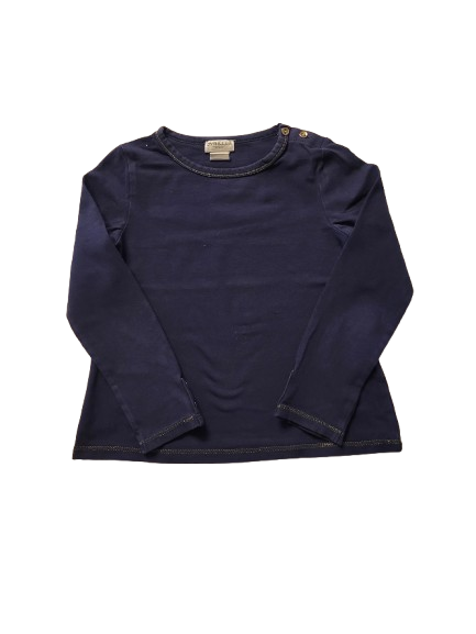 Tee-shirt bleu manches longues 6 ans