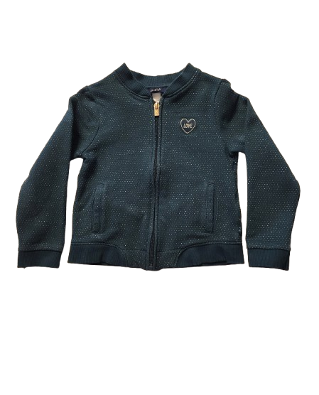 Blouson vert à pois dorés 4 ans