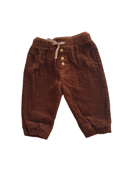 Pantalon marron en velours 9 mois