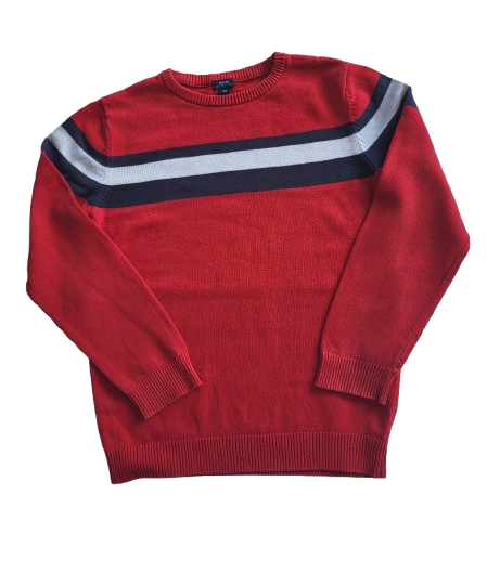 Pull rouge en maille 10 ans