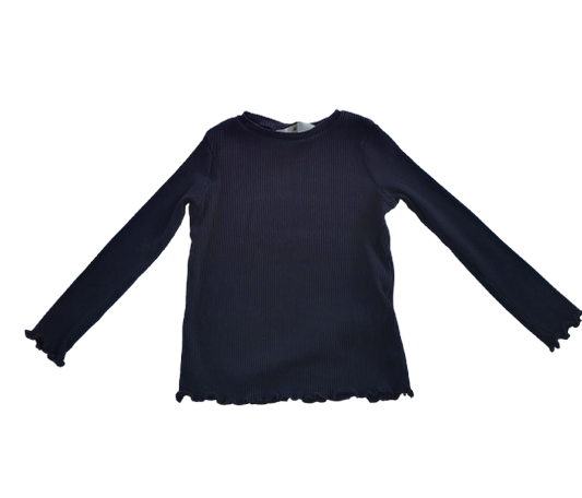 Tee-shirt noir manches longues 3-4 ans