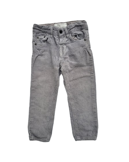 Pantalon gris en velours 24 mois-3 ans