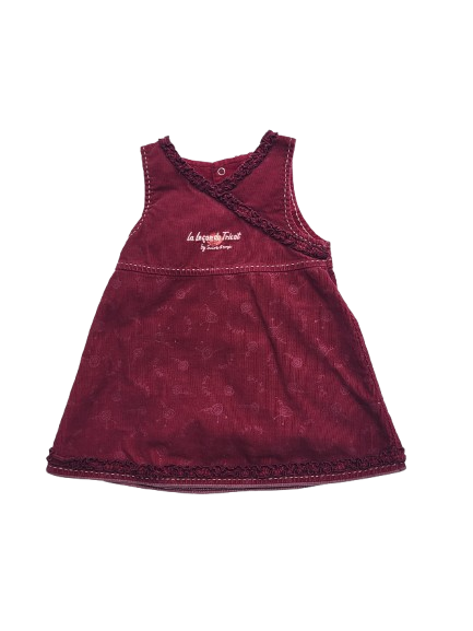 Robe bordeaux en velours 12 mois