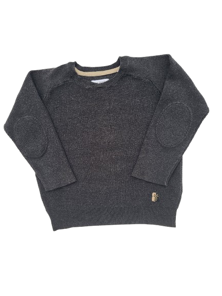 Pull gris en maille 4 ans