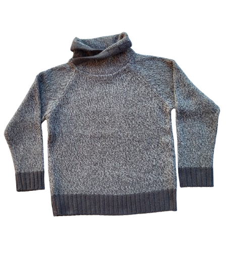 Pull marron chiné en maille 5 ans