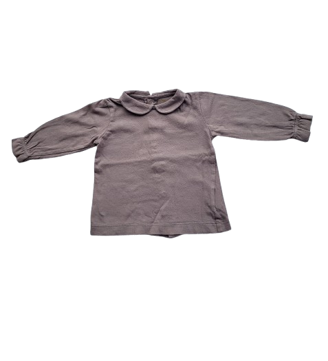 Tee-shirt taupe manches longues 6 mois