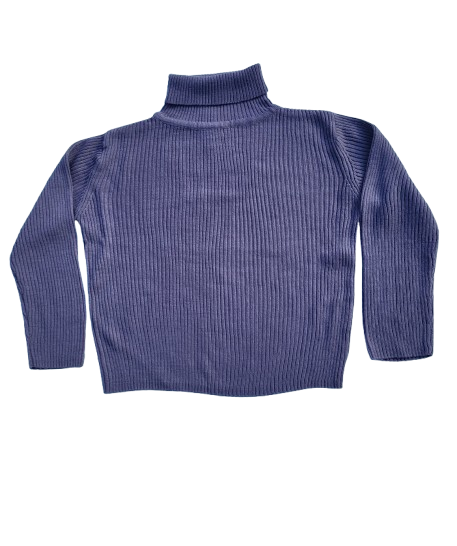 Pull violet à col roulé 5 ans