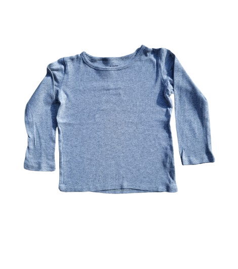 Tee-shirt gris manches longues 4-5 ans