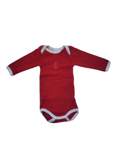 Body rouge motif renne 3 mois