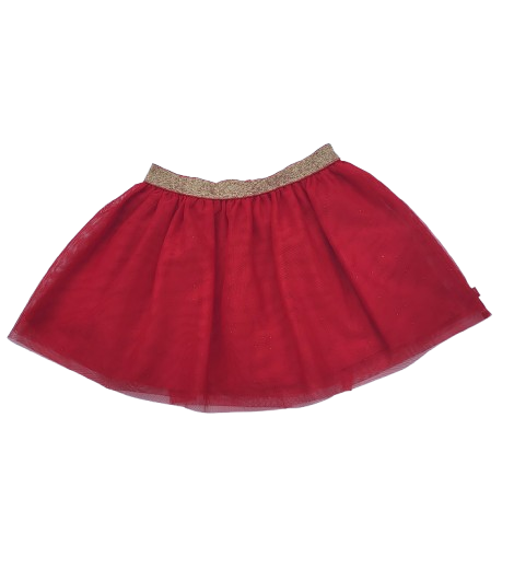 Jupe rouge en tulle pailleté 4 ans