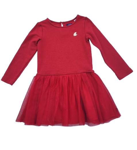 Robe rouge avec tulle 4 ans