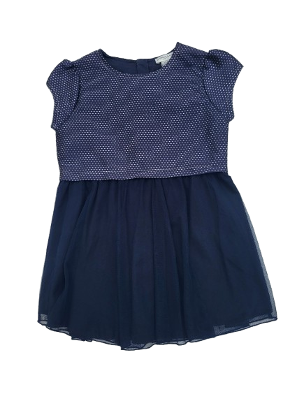 Robe bleu avec tulle de fête 4 ans