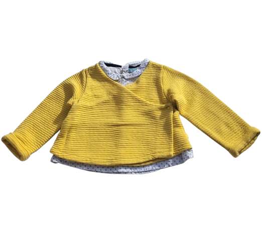 Pull chemise jaune 18 mois