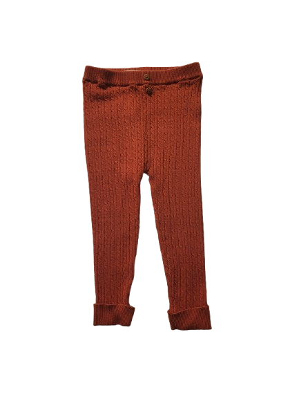 Legging orange côtelé 24 mois