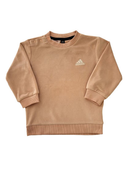 Sweat orange clair en velours doux 12-18 mois