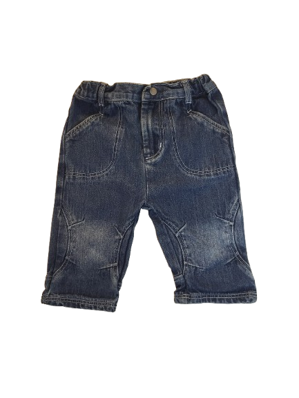 Jean bleu taille ajustable 6 mois