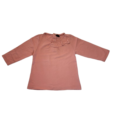 Tee-shirt rose manches longues 18 mois