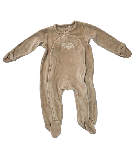 Pyjama marron en velours 6 mois