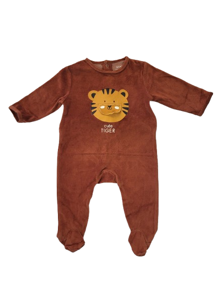 Pyjama marron en velours 6 mois