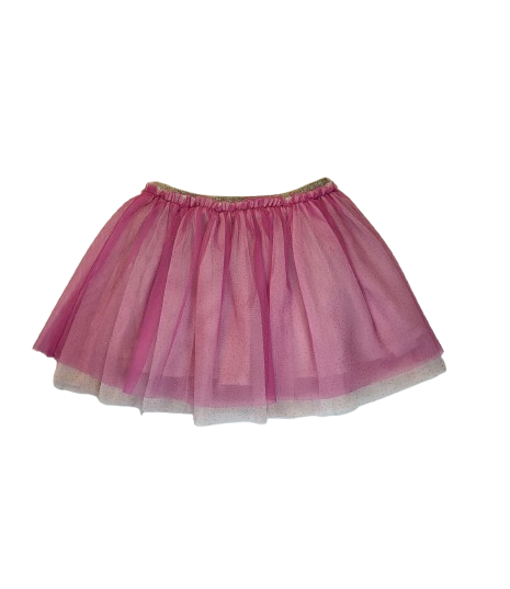 Jupe en tulle rose pailleté 4 ans