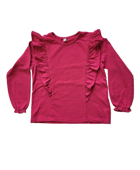 Tee-shirt fuchsia manches longues 4 ans