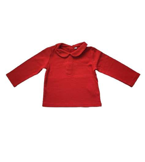 Tee-shirt rouge manches longues 12 mois