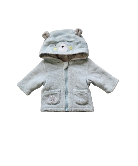 Veste bleu en velours doublé naissance