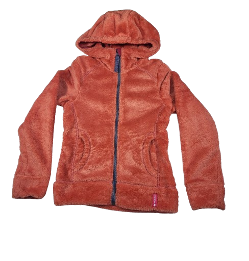 Veste orange en fourrure 6 ans