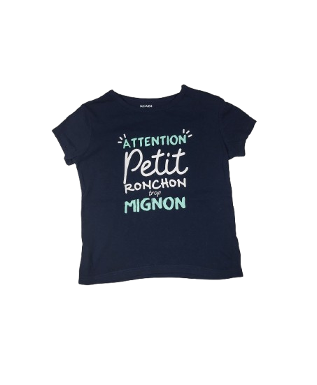 Tee-shirt bleu foncé 24 mois