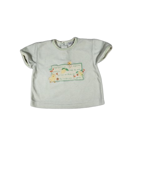 Pyjama vert court en velours 6 mois