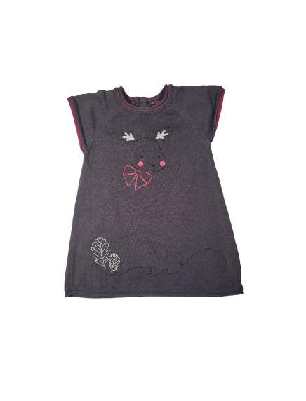Robe marron en maille 9 mois
