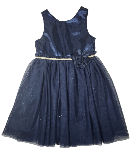 Robe de fête bleu avec tulle 4 ans